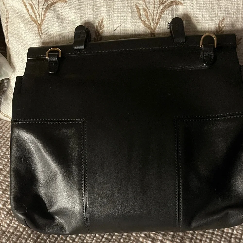 Vintage Black Tory Burch Black Leather Handbag